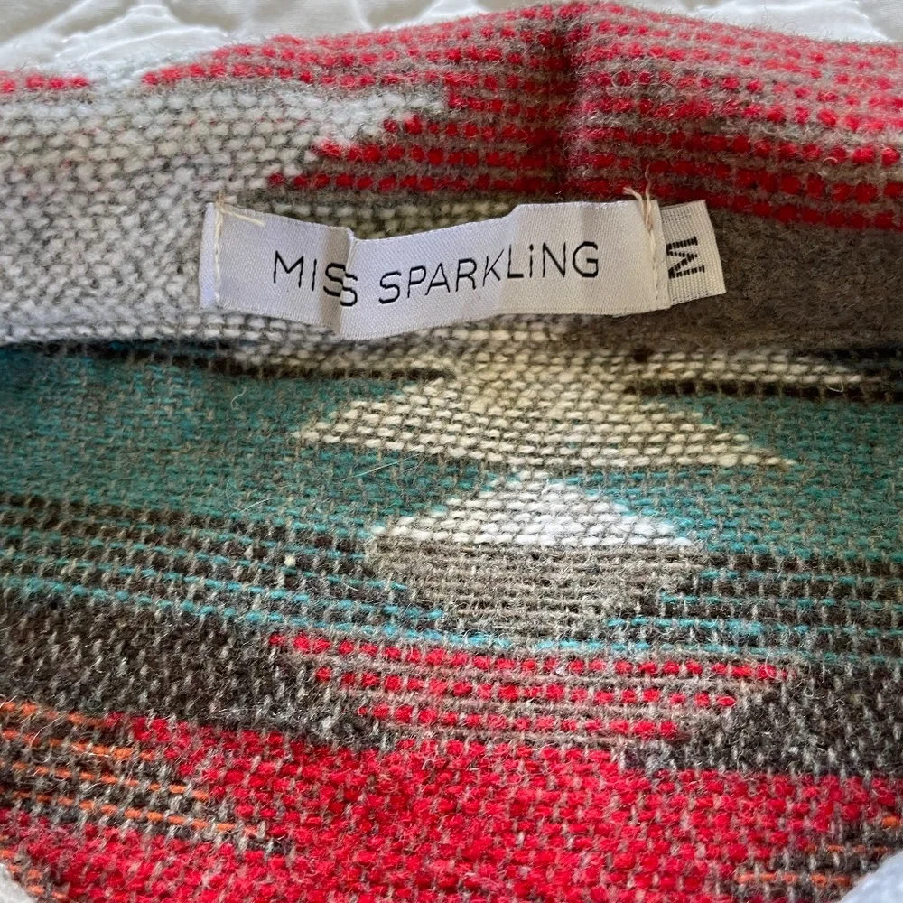 Miss Sparkling Southwest Style Oversized Shirt Size Medium - Picture 3 of 6